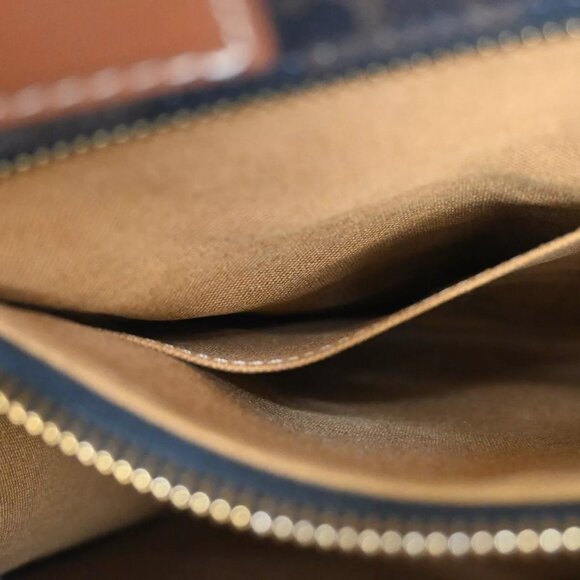 CELINE Vertical Cabas Hand Tote Bag Triomphe Canvas Leather Brown Black 680RH006 - Picture 15 of 16